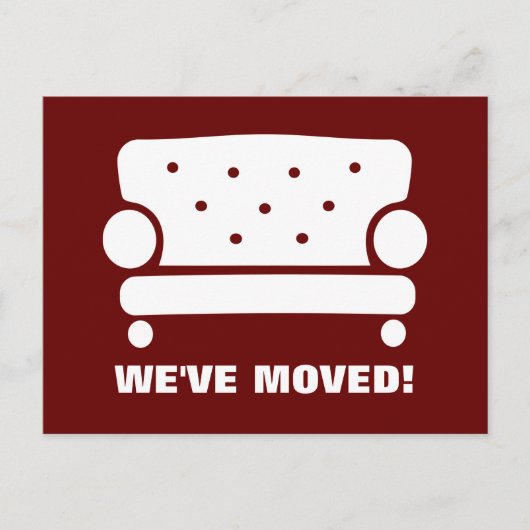 新しい住所の家具の引越しはがき ポストカード (正面)
