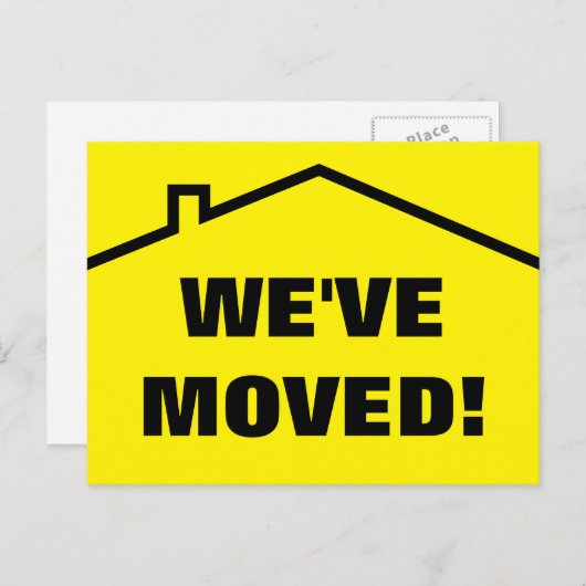 新しい住所の引越しはがきを移動した 案内ポストカード (正面/裏面)