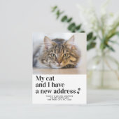 新しい住所の引越しペット写真猫の引越し ポストカード (スタンド正面)