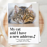 新しい住所の引越しペット写真猫の引越し ポストカード<br><div class="desc">私の猫と私は新しいアドレスを持っている！お友達に最高のお知らせさせて、この可愛いおもしろいペットの写真カスタム猫の移動告知カード。猫の写真やお気に入りの名前、新しいアドレスでパーソナライズ。このペットの動く告知は、すべての猫好き、猫のママ、猫のパパに必須!!COPYRIGHT © 2020 Judy Burrows,  Black Dog Art - All Rights Reserved.引越し先の住所を変更したペット写真猫はがき</div>