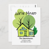 新しい住所の引越し案内はがき ポストカード (正面/裏面)