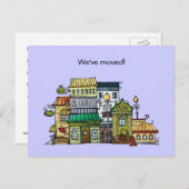 新しい住所の引越し案内はがき 案内ポストカード (正面/裏面)