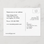 新しい住所の引越し案内はがき 案内ポストカード (裏面)