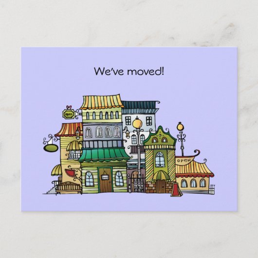 新しい住所の引越し案内はがき 案内ポストカード (正面)