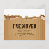 新しい住所の引越し案内カードを移動した ポストカード (正面)