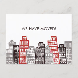 新しい住所の引越し案内カードを移動 ポストカード