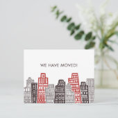 新しい住所の引越し案内カードを移動 ポストカード (スタンド正面)