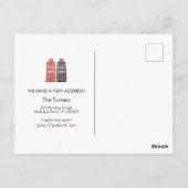 新しい住所の引越し案内カードを移動 ポストカード (裏面)