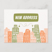 新しい住所の引越し案内カードを移動 ポストカード (正面)