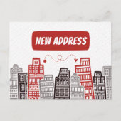 新しい住所の引越し案内カードを移動 ポストカード (正面)