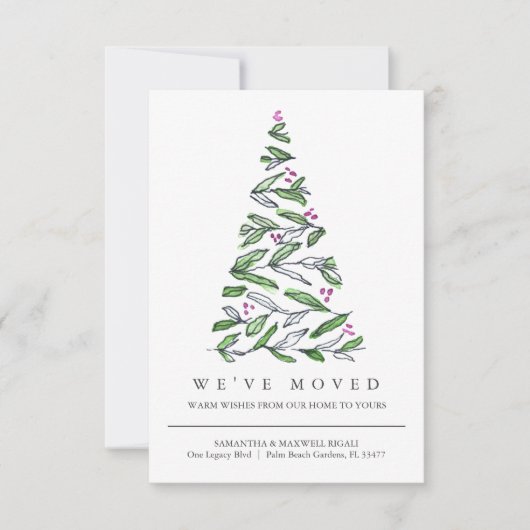 新しい住所の引越し案内クリスマス (正面)