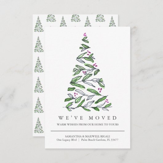 新しい住所の引越し案内クリスマス (正面/裏面)