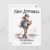 新しい住所の引越し案内 ポストカード (正面/裏面)