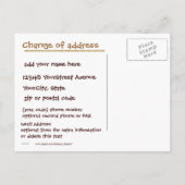 新しい住所の引越し案内 案内ポストカード (裏面)