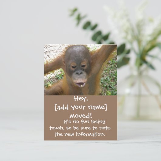 新しい住所の引越し案内 案内ポストカード (スタンド正面)