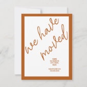 新しい住所の引越し案内 |焦げたオレンジ (正面)