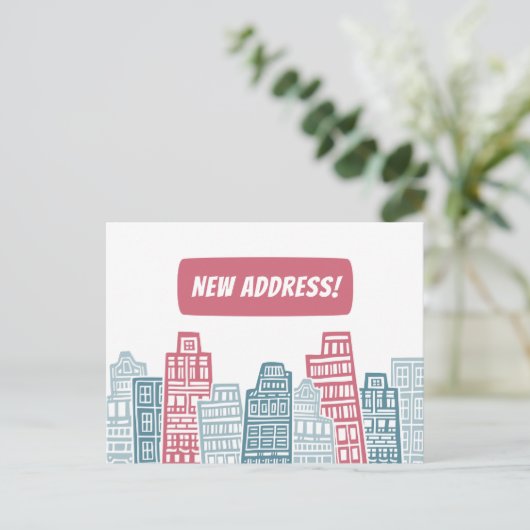 新しい住所の引越し発表を行った ポストカード (スタンド正面)
