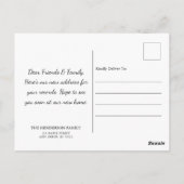 新しい住所の新しいホームパターンの移行アナウンス ポストカード (裏面)