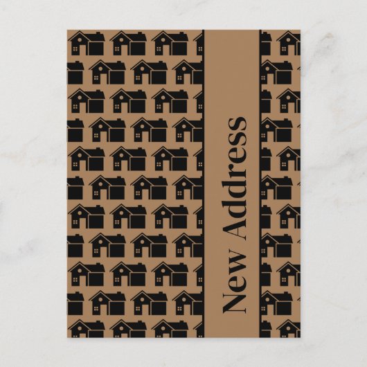 新しい住所の新しいホームパターンの移行アナウンス ポストカード (正面)