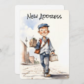 新しい住所の新しい自宅移転のお知らせ (正面/裏面)