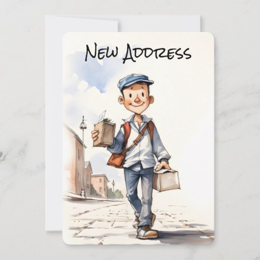 新しい住所の新しい自宅移転のお知らせ (正面)