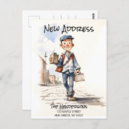 新しい住所の新しい自宅移転のお知らせ ポストカード