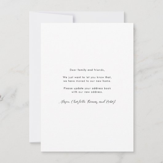 新しい住所の更新フローラの移動アナウンス (裏面)