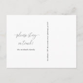 新しい住所の書道写真 住所変更のお知らせ 案内ポストカード (裏面)