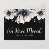 新しい住所の水の色のフローラ移動のお知らせ ポストカード (正面)