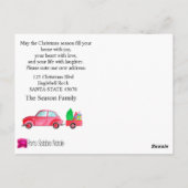 新しい住所の水の色クリスマスカーのフォトカード ポストカード (裏面)