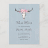 新しい住所の牛のスカルフローラ 案内ポストカード (正面)