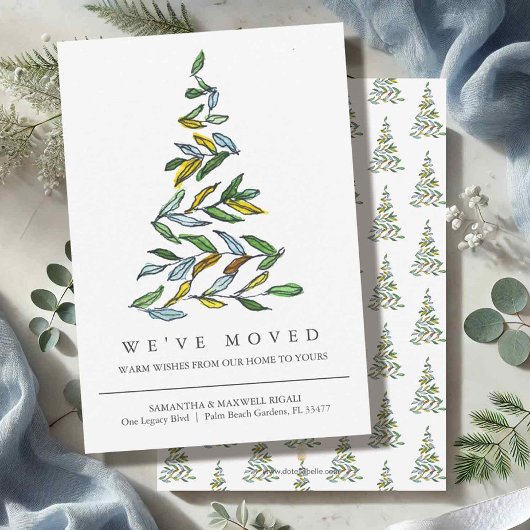 新しい住所の移動のお知らせクリスマスカード