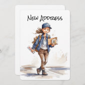 新しい住所の移動アナウンスカード (正面/裏面)