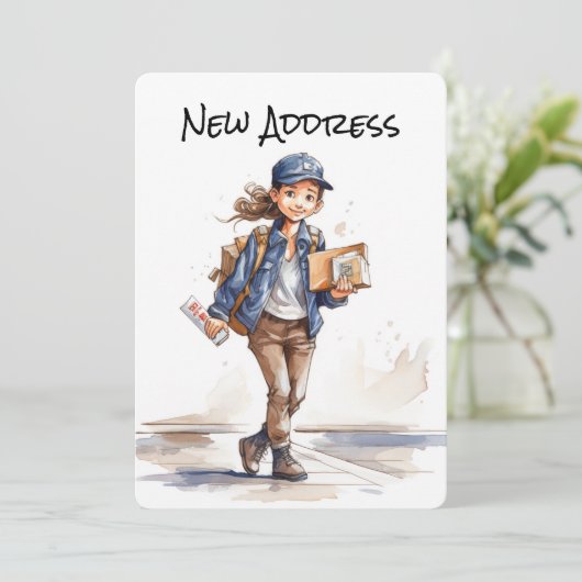 新しい住所の移動アナウンスカード (スタンド正面)