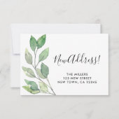 新しい住所の移動告知ミニカード ノートカード (正面)