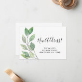 新しい住所の移動告知ミニカード ノートカード (正面/裏面インサイチュ)