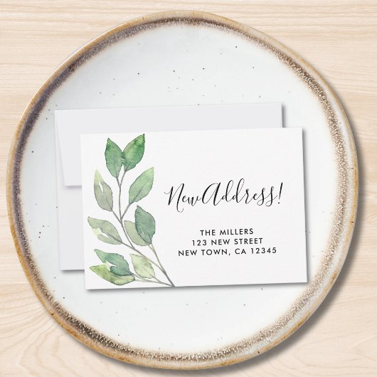 新しい住所の移動告知ミニカード ノートカード