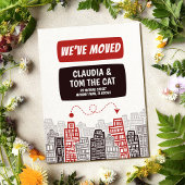 新しい住所の移動案内カード ポストカード