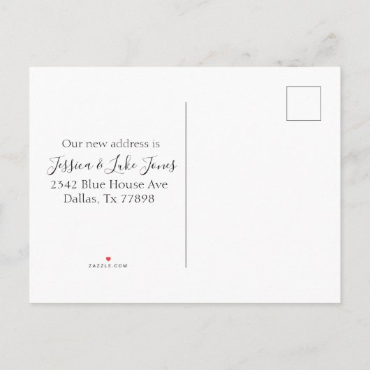 新しい住所の移動発表カボチャートラック 案内ポストカード (裏面)