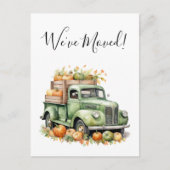 新しい住所の移動発表カボチャートラック 案内ポストカード (正面)