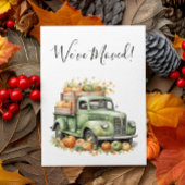 新しい住所の移動発表カボチャートラック 案内ポストカード