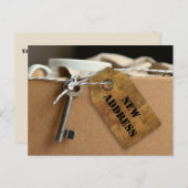 新しい住所の自宅はがき、または勤務先はがき 案内ポストカード (正面/裏面)