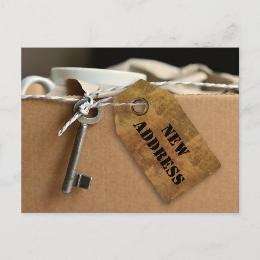 新しい住所の自宅はがき、または勤務先はがき 案内ポストカード (正面)
