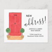 新しい住所の赤い扉 案内ポストカード (正面)