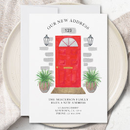 新しい住所の赤い扉 案内状