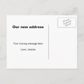 新しい住所はがきを移動する | かわいいフクロウ 案内ポストカード (裏面)