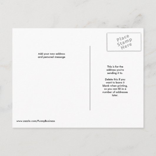 新しい住所はがき 案内ポストカード (裏面)