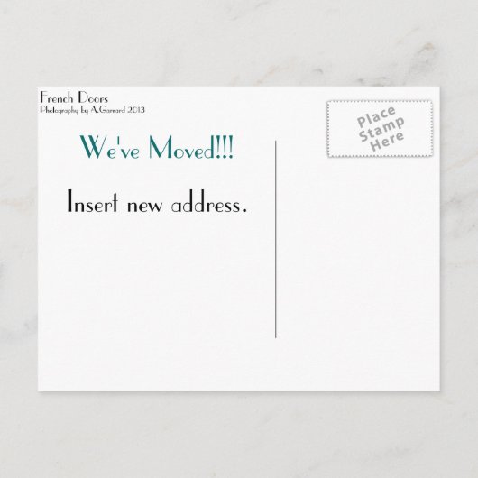 新しい住所はがき 案内ポストカード (裏面)