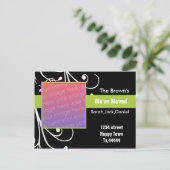 新しい住所はがき 案内ポストカード (スタンド正面)