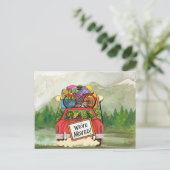 新しい住所はがき 案内ポストカード (スタンド正面)